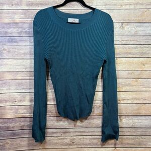Modern Citizen Teal Tie-Back Sweater Teal Blue Size Medium